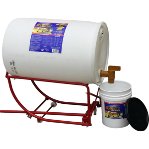 # 1224-7040 - 55 GALLON DRUM OF LIQUITUBE EXTREME TIRE SEALANT WITH A FILL KIT AND EMPTY BUCKET AND LID.